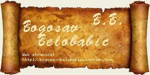 Bogosav Belobabić vizit kartica
